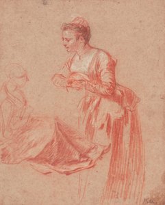 Zwei Figurenstudien einer jungen Frau, 1715-1717